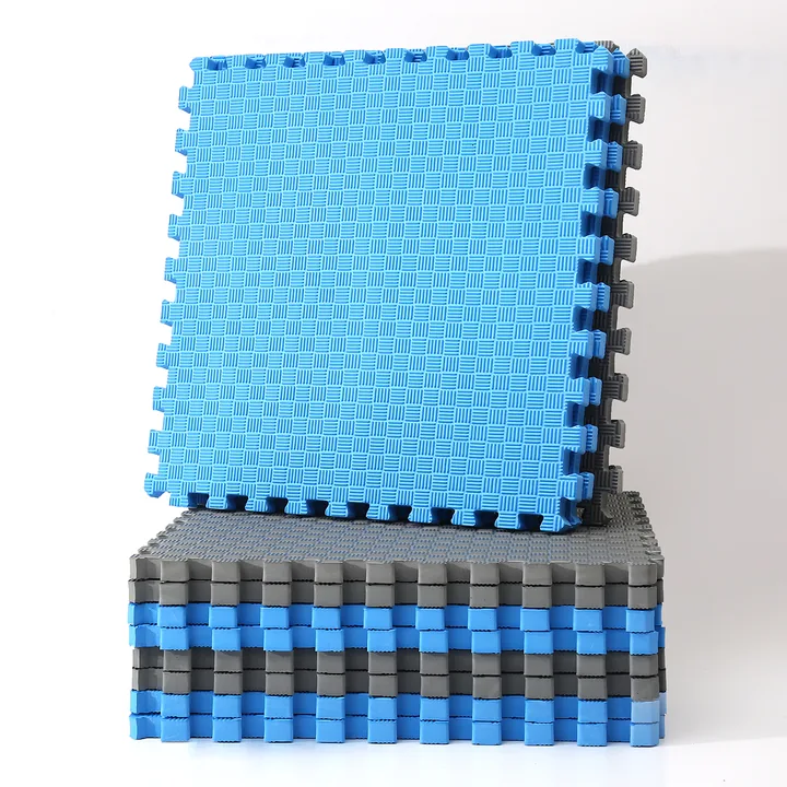 Five-stripe EVA tiles showing the finished product construction