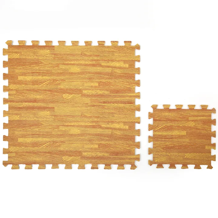 Wood-look EVA tiles in two formats