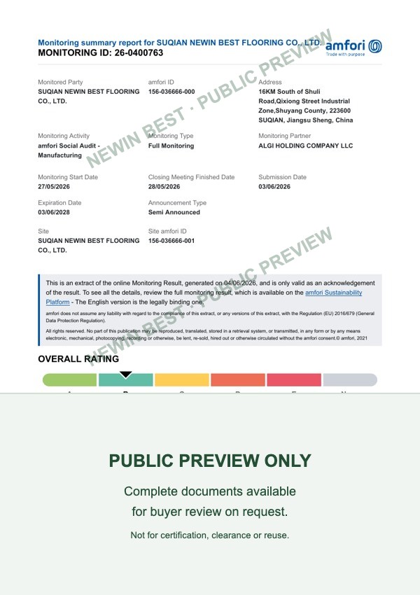amfori BSCI Audit Report